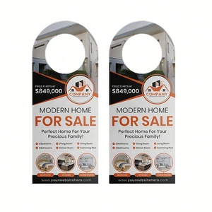 Coupon promotionnel personnalisé pour la publicité immobilière, dépliant à suspendre à la porte, pour la promotion des agents immobiliers - Product Image 2