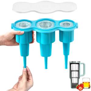 Bandeja de silicona para cubitos de hielo de fácil desmolde con tapa para vasos Stanley de 30-40oz/vasos Yeti, ideal para cócteles - Product Image 1