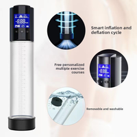 Bomba de Pene Automática Profesional con Modo de Ciclo de Succión y Liberación Inteligente, Monitoreo de Presión LCD Inteligente, Entrenador Masculino USB