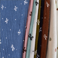Tissu jersey extensible respirant en trame 96 % polyester 4 % élasthanne, imprimé nœuds, style vague, pour robes, poids moyen 200 g/m², vente en gros