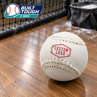 Ballon de softball en PVC de 11 pouces, noyau en liège durable, blanc, couture plate, fabricant, 500 000 pièces/mois, logo personnalisé, OEM, entraînement scolaire, pratique