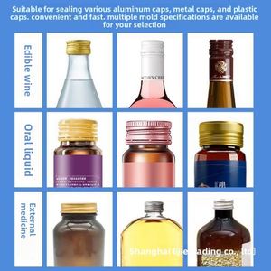 Petite machine de capsulage électrique semi-automatique pour bouteilles en verre et en plastique, haute efficacité, de bureau, pour le verrouillage et l'étanchéité des bouchons en aluminium - Product Image 4