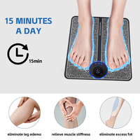 Masseur de Pied Électrique Intelligent EMS TENS à Vibration, Stimulateur Musculaire de Mollet et de Jambe pour le Soulagement de la Douleur