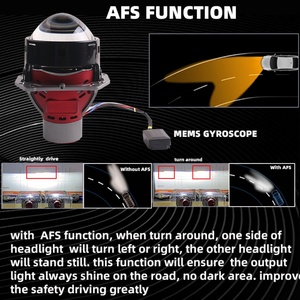 Sanvi 60W 6000K Super Bright AFS 3 Inch Bi LED Projector Lens Headlights Retrofit Kits New Arrival Auto Lighting System - Product Image 3