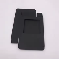 Boîtes d'emballage cadeau en papier kraft noir recyclables de luxe pour cartons d'affichage de fenêtre de noël avec aimants de réfrigérateur et sous-verres