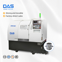 Tour CNC DAS 46C à banc incliné, centre de tournage horizontal robuste, Fanuc Okuma d'occasion, 220V, avec pompe à roulement, composants principaux PLC