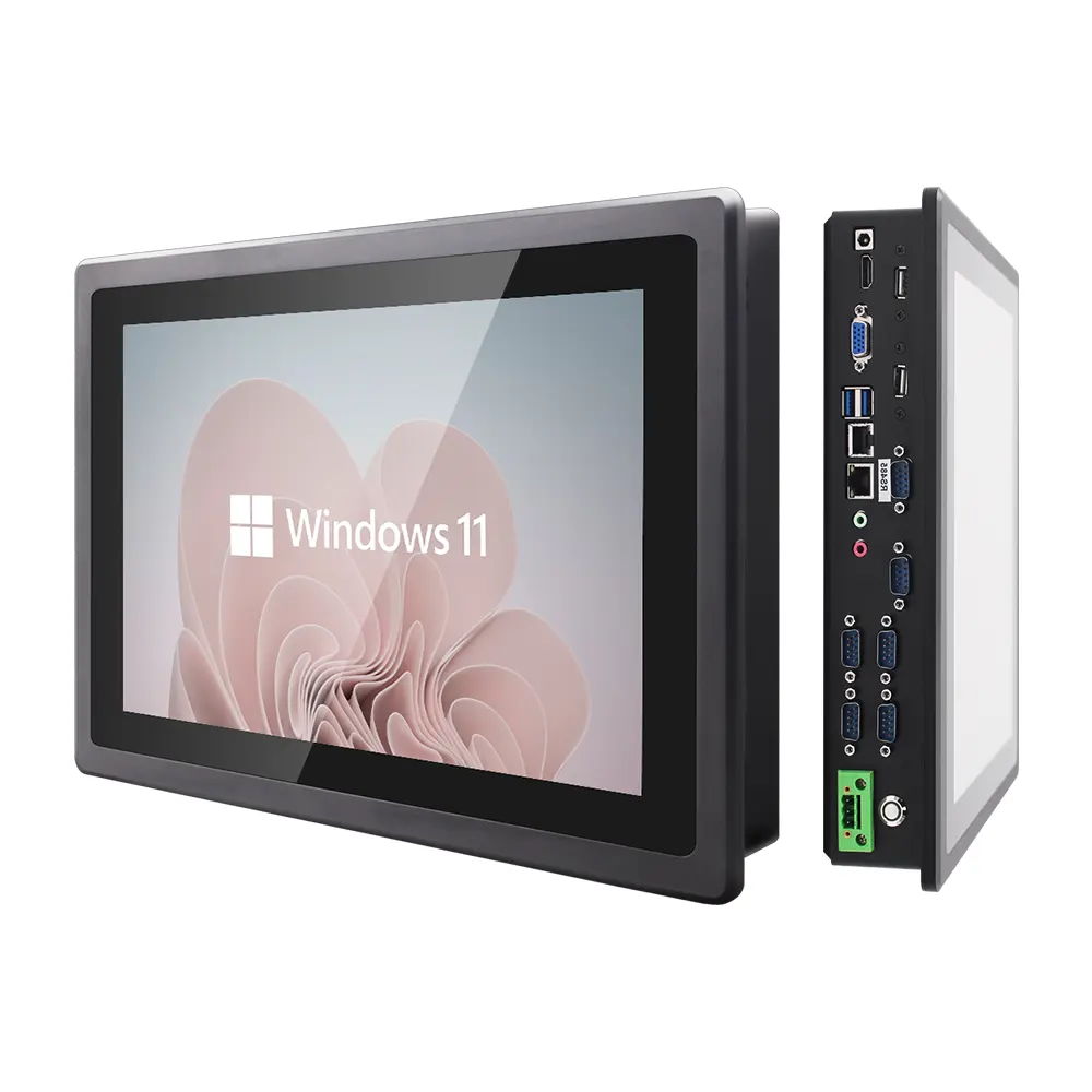 15.6" Industrial All-in-One Panel PC Wall Mounted with Capacitive Touch Screen i7 CPU Industrial Computer Linux Window