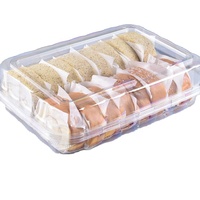 Boîte d'emballage rectangulaire écologique en plastique alimentaire pour gâteaux, pains et desserts, contenant transparent pour pâtisserie