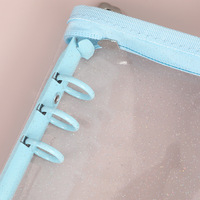 Cuaderno de Hojas Sueltas con Purpurina de PVC, con Cubierta de Cremallera A5, Tamaño Personalizado, Cubierta de Libro Transparente Multicolor