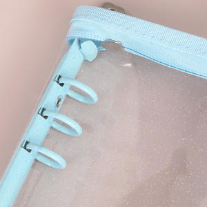 Carnet à feuilles mobiles en PVC avec couverture zippée A5, taille personnalisée, couverture de livre transparente multicolore - Product Image 2