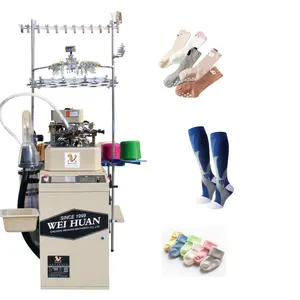 Automatic High Knee Sock Knitting Machine Used for Making Stockings Socks