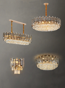 Lampadari Moderni di Lusso in Cristallo K9 e Oro con Luci a Led, Lampade a Sospensione da Soffitto per Sala da Pranzo e Camera da Letto in Stile <span class=keywords><strong>Rustico</strong></span> - Product Image 2