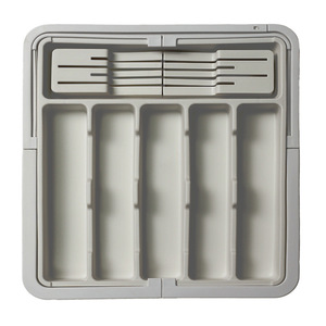 Nhà bếp mở rộng ngăn kéo lưu trữ đồ dùng tổ chức đa mục đích nhựa bốn hướng Kính thiên văn ngăn kéo-phong cách hộp dao kéo - Product Image 3