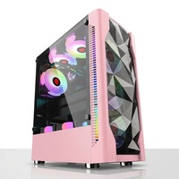 Wholesale Custom MATX Mid Tower Transparent PC Case for Gaming Desktop