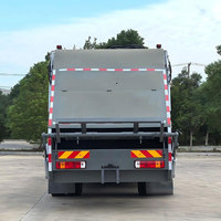 Camion à ordures électrique pur FAW 15CBM 12 tonnes à chargement arrière avec compacteur de déchets et certification CE, directement de l'usine