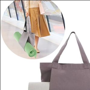 Bolsa de Lona Ecológica con Logotipo Personalizado, Multifuncional, para Gimnasio, de Gran Capacidad, Reutilizable, para Playa, Yoga, con Correa para el Hombro - Product Image 3