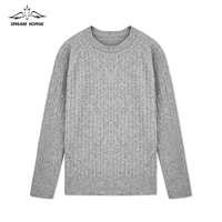 AiNear Vente en gros Design de logo personnalisé Oem & Odm Vintage manches longues col rond homme pure laine tricoté pulls d'hiver