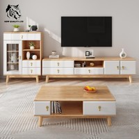 Meuble TV moderne en bois, écologique et personnalisable, pour salon et chambre à coucher