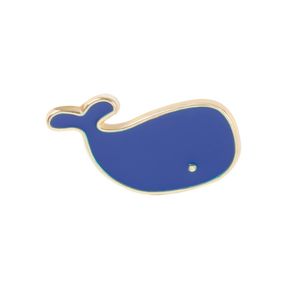 Dessin animé mer Animal broche créatif mignon trois couleurs petit collier de <span class=keywords><strong>baleine</strong></span> <span class=keywords><strong>corne</strong></span> sac à dos accessoire alliage peinture badge - Product Image 4