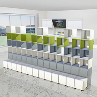 Armoire de rangement moderne, colorée et durable pour l'école, la salle de classe, bricolage, modulaire, assemblage libre, en plastique ABS