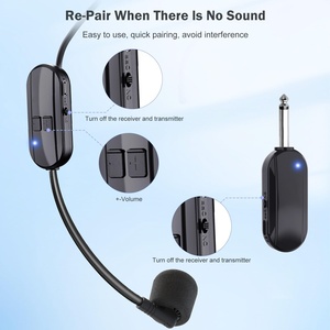 Wireless <b>Microphone</b> Handheld Voice Louderspeaker Headset <b>Microphone</b> <b>for</b> Church Teacking Meeting Amplifier Mic System - Product Image 2