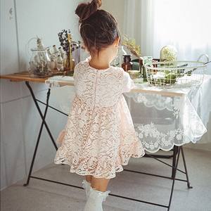 Robes pour filles en dentelle 2017, modèles de robes avec fleurs décoratives - Product Image 4