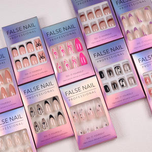 <span class=keywords><strong>Faux</strong></span> <span class=keywords><strong>Ongles</strong></span> Acryliques Sur Mesure 24 Pièces en Gros, Emballage Gravé au Laser, Longues Pointes Carrées en ABS, à Presser pour Doigts - Product Image 3