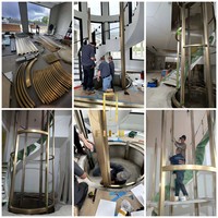 Ascenseur panoramique moderne de 400 kg pour villas et maisons, entraînement AC sans engrenages