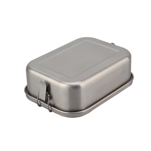 Boîte à lunch bento écologique en acier inoxydable, ensemble de contenants alimentaires en métal avec clips de verrouillage - Product Image 3