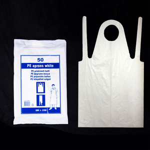 Grembiule Monouso Personalizzato in Polietilene Bianco 110cm per Cucina Chef in Plastica HDPE LDPE PE per Ristorante - Product Image 1