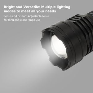 ไฟฉาย LED อลูมิเนียมอัลลอยแบบรวมแสงสองโหมด Flood-Spot - 2350 ลูเมนส์ ระยะส่อง 230 เมตร พร้อมหน้าจอแสดงระดับแบตเตอรี่ - Product Image 5