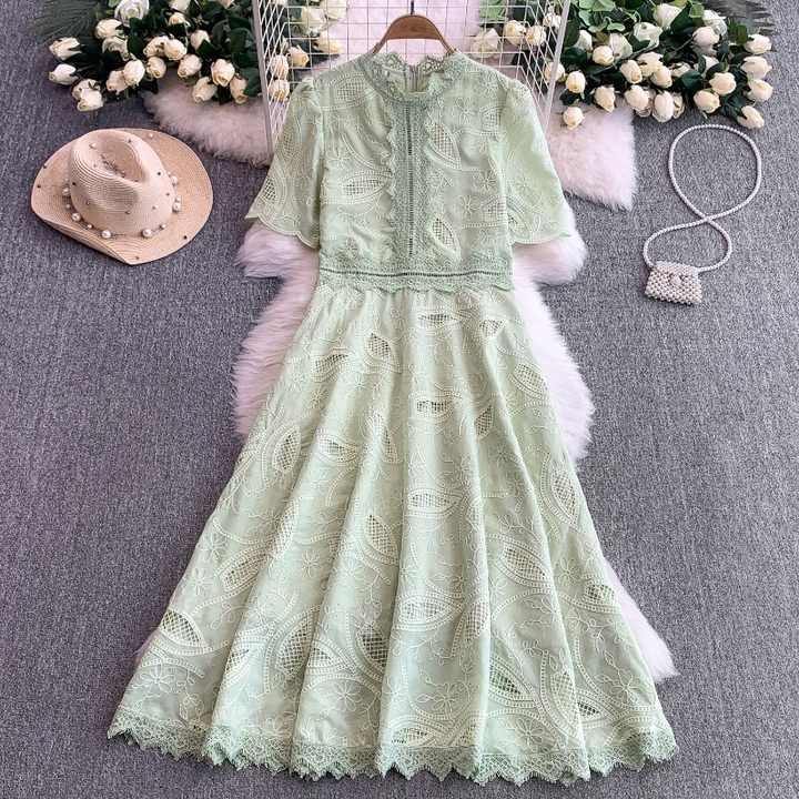 lace hollow neck sleeves dress Amazon.com: Women's Sexy Lace Long Flare Sleeve Hollow Out Mini Dress Half High Collar Bodycon Short Dresses for Party Club Black : Clothing, Shoes & Jewelry