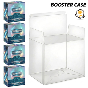 Boîte de rangement pour boosters de cartes à collectionner, protection UV, logo personnalisé OEM, robuste, transparente, PVC 0,5 mm, sans acide, pour cartes de jeu PKMN. - Product Image 1
