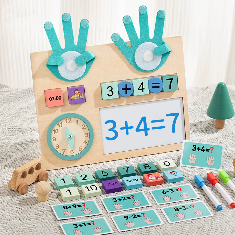 Orologio giocattolo Montessori in legno