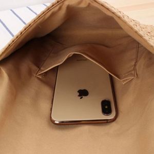 Summer Women Handmade National Water Resistant Portable Paper Bag with USB Seaside Vacation Beach Crossbody Single Shoulder Bag - Product Image 6