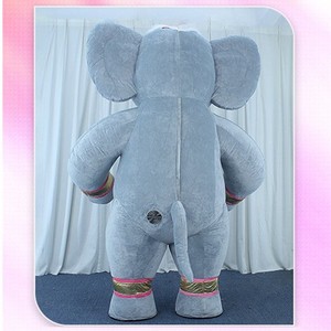 Costume d'éléphant gonflable gris <span class=keywords><strong>rose</strong></span> personnalisable QUTENG, tenue de mascotte en peluche durable pour la promotion d'événements et les défilés - Product Image 4