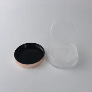 Kunststoff runde Glod Kappe klar lose Pulver glas kosmetische Sichter Pulver behälter