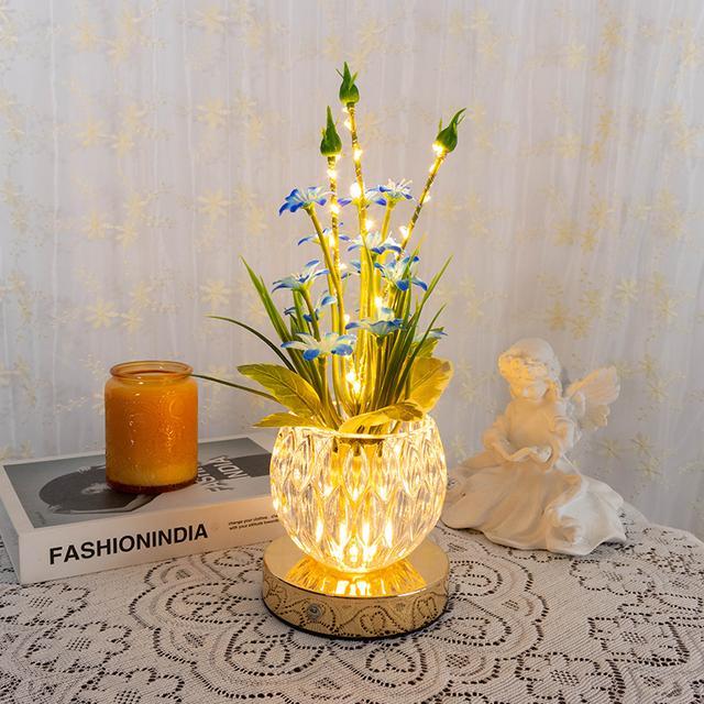 USB Charging - Creative LED Illuminated Artificial Flower Lamp - Ideal Gift Item - Festival Atmosphere Lamp