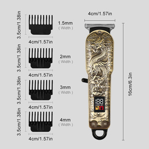 Tondeuse à Cheveux Électrique Professionnelle Personnalisable Rechargeable pour Hommes avec Écran LCD – Machine de Coiffure pour Barbiers - Product Image 4