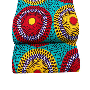 Vải Váy Nữ Sáp 100% Cotton Họa Tiết Ankara In Sáp Châu Phi Quần Áo In Họa Tiết Thiết Kế 6yds - Product Image 3