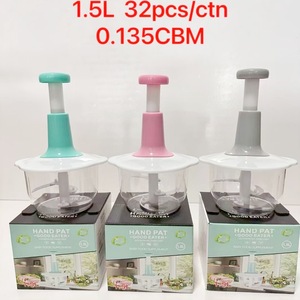 Grande ciotola da 1,5 l trinciatrice di verdure senza sforzo tritacarne frutta ed erbe tritatutto con cipolla all'aglio pressa <span class=keywords><strong>manuale</strong></span> cibo Chopper - Product Image 6
