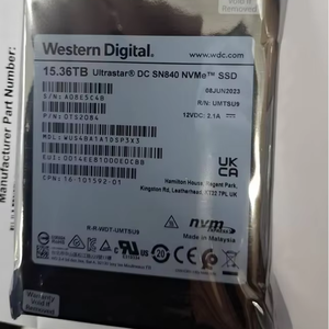 WUS4BA1A1DSP3X3 (0TS2084) WD Ultrastar DC SN840 U.2 PCIe 3.1 x4 2.5英寸NVMe 15.36tb固态硬盘 - Product Image 1
