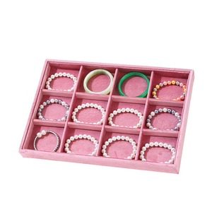 Espositore per Gioielli in Legno e Velluto Serie <span class=keywords><strong>Rosa</strong></span>, Organizzatore per Anelli e Orecchini - Product Image 2