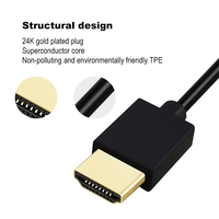 Cable HDMI ultrafino 4K 2,0 Cable HDTV Delgado OD3.2mm Súper ligero para cámara Monitor de PC 0,5 M 1M 1,5 M 2M 3M Longitudes disponibles