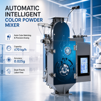 Mélangeur de poudre plastique conique à double vis en acier inoxydable entièrement automatique 70 kg/h, machine doseuse de pigments de précision pour