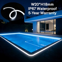 Bande LED néon longue de 40m-70m, étanche IP67, en silicone, 48V DC, pour extérieur, intérieur, bar, cinéma, bâtiment, hôtel