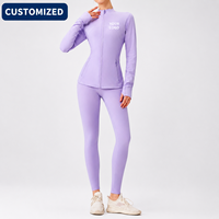 Veste de yoga sans couture personnalisée pour femme grande taille, col montant, cordon de serrage, taille haute, séchage rapide, respirante, vêtements de sport, vente en gros OEM