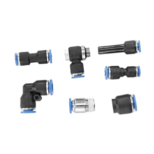 Accesorios neumáticos PBT de 8, 10 y 12mm, codo de rosca de ángulo recto macho de alta calidad, Conector de tubo de manguera de aire neumático de plástico de un toque - Product Image 5