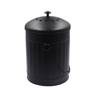 <span class=keywords><strong>Poubelle</strong></span> de cuisine, bac à compost pour les résidus de légumes, bac à compost pour les <span class=keywords><strong>déchets</strong></span> de cuisine en fer noir rétro - Product Image 5