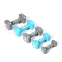 Haltères carrés d'entraînement de fitness pour la salle de sport, haltères en fonte recouverts de vinyle pour femmes, 0,5 kg à 5 kg